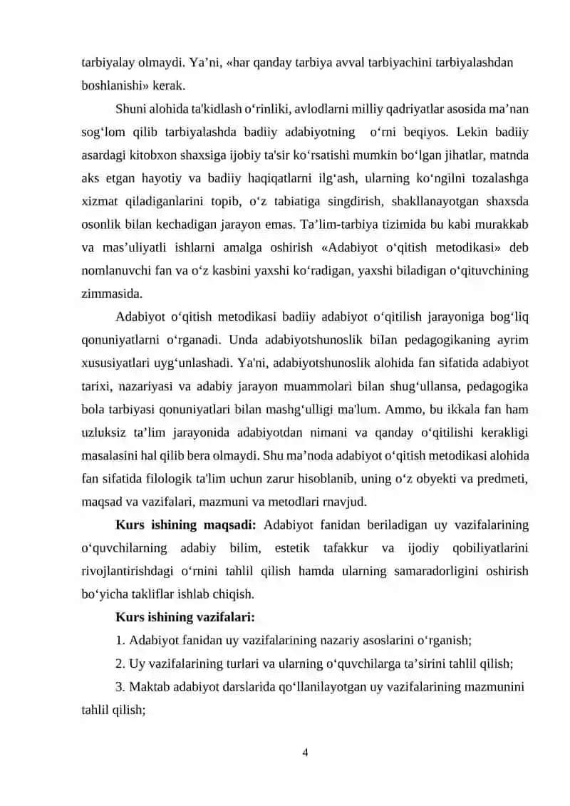 Adabiyot o‘qitish metodikasi 4