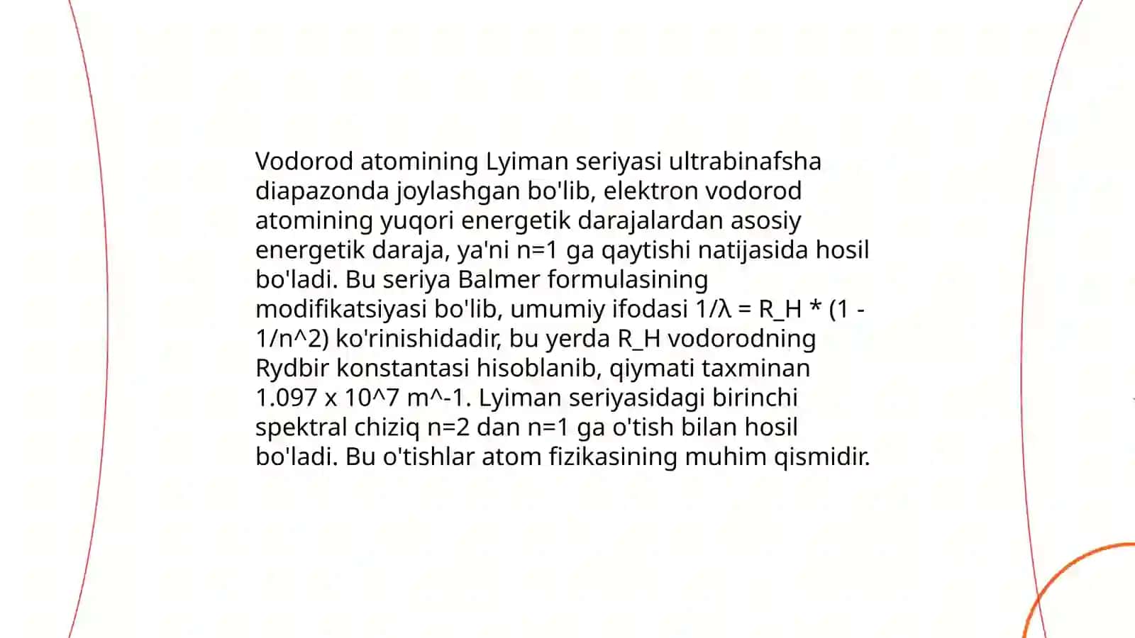 Vodorod va boshqa metalmas elementlar spektrlari 4