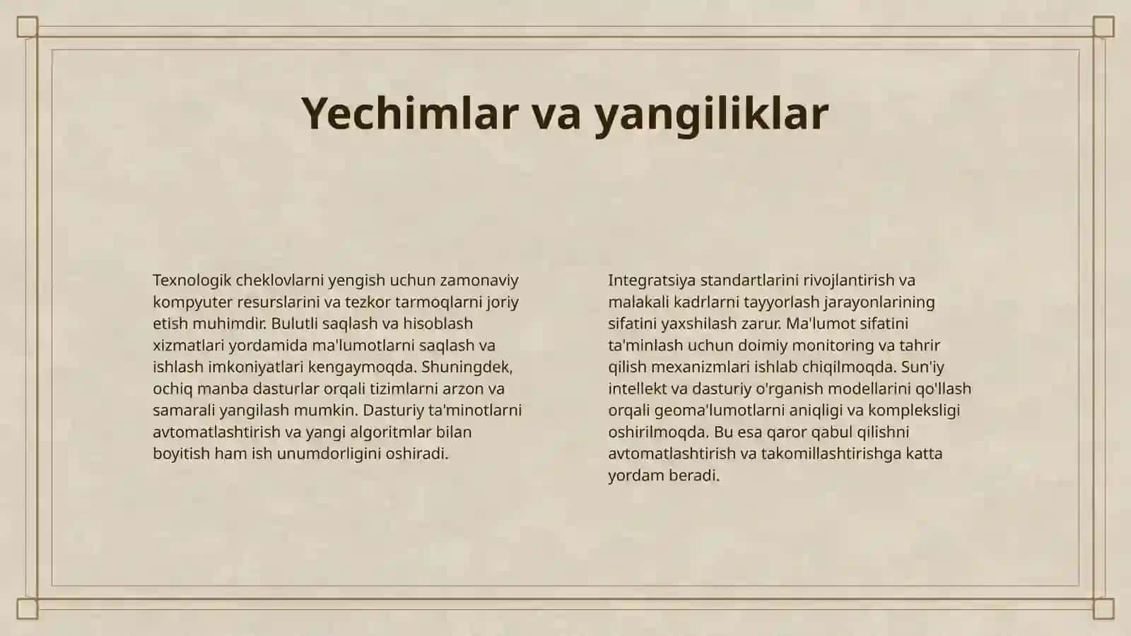 GEOAXBOROT TIZIMLARINI QO'LLASH MUAMMOLARI 4