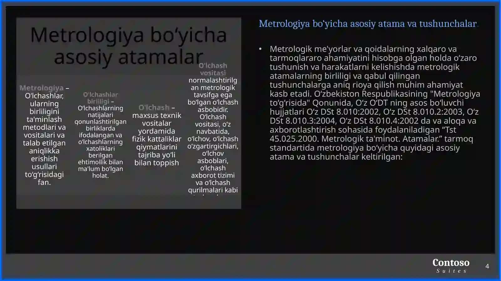 “Metrologiya va standartlashtirish” mashinalari fanidan tayyorlagan MUSTAQIL ISHI 4