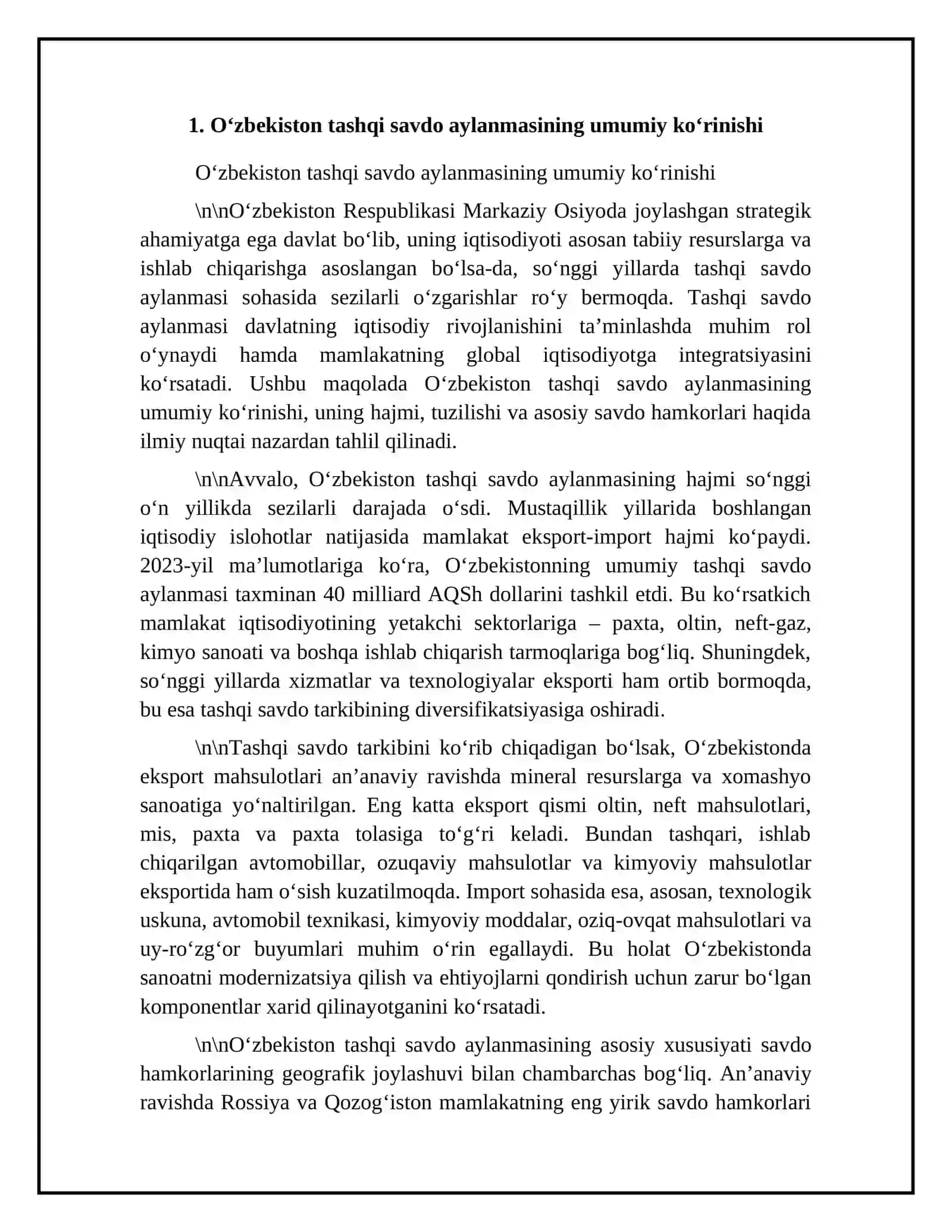 Oʻzbekiston tashqi savdo aylanmasi 4