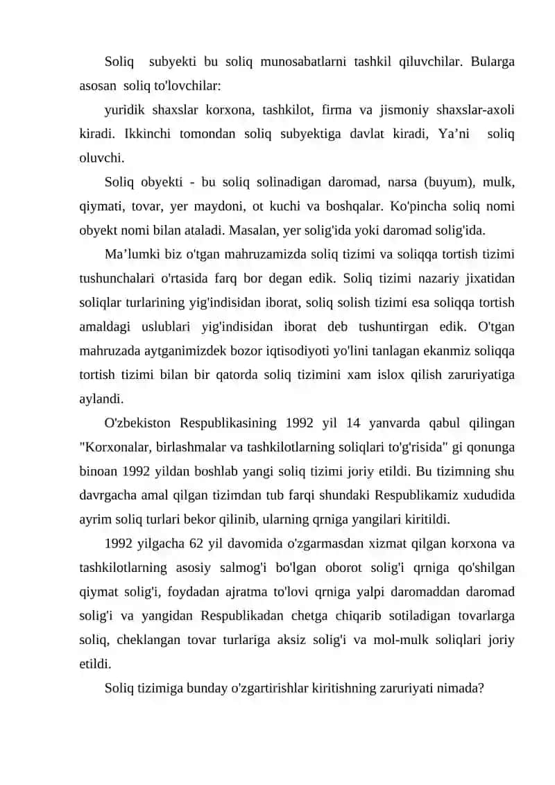 MUSTAQILLIGIMIZNING DASTLABKI YILLARIDA SOLIQ SIYOSATINING O‘ZIGA XOS XUSUSIYATLARI. 4