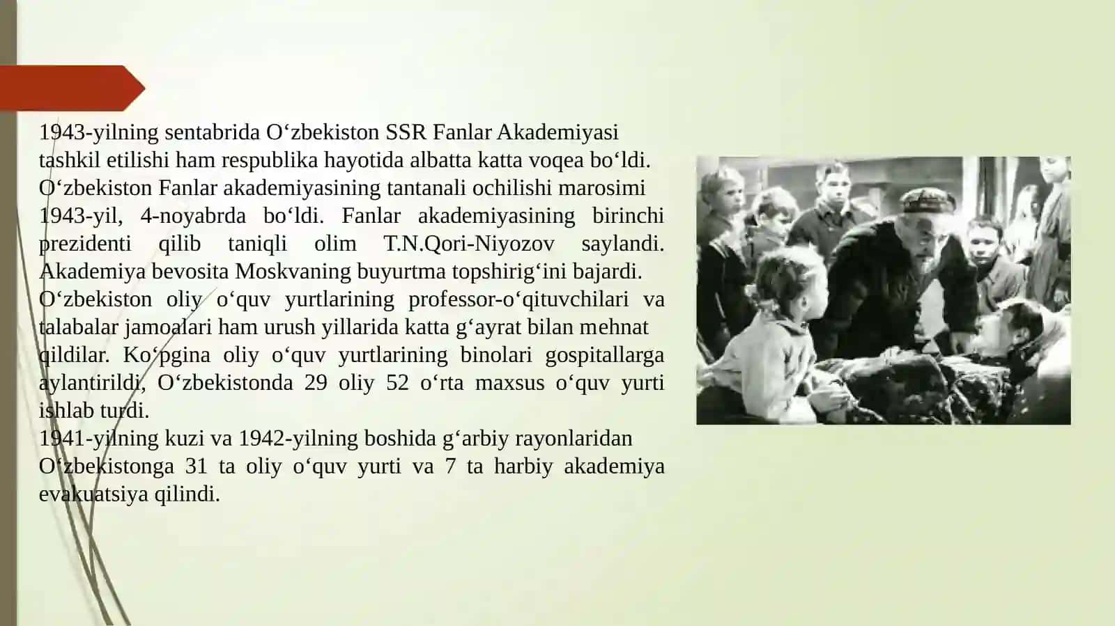 O‘zbekiston fan va madaniyati urush yillarida 4