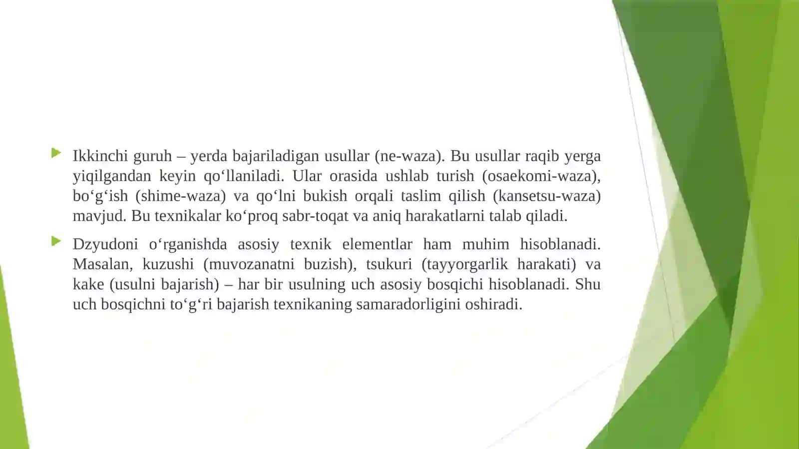 DZYUDO KURASH USULLARI VA TEXNIKASINI O‘RGANISH 4