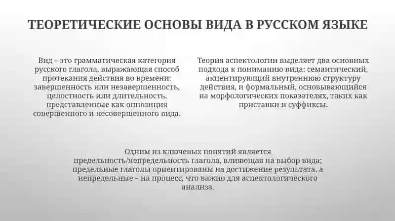 Категория вида как константа русского языка 4