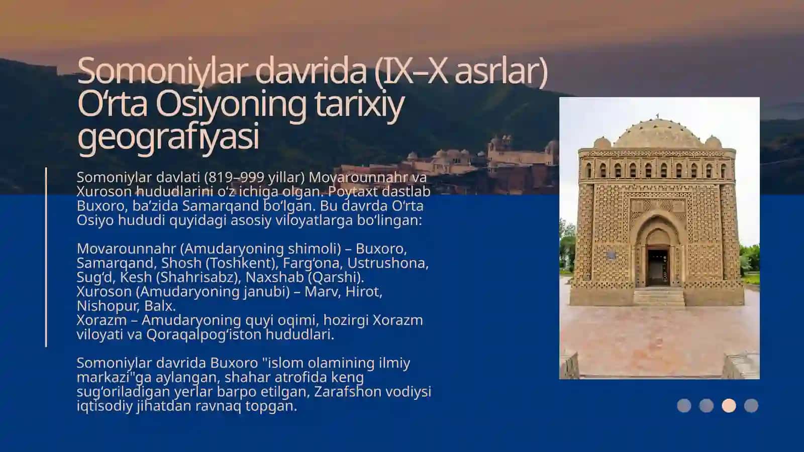 IX–XIV ASRLAR O‘RTALARIDA O‘RTA OSIYONING TARIXIY GEOGRAFIYASI 4