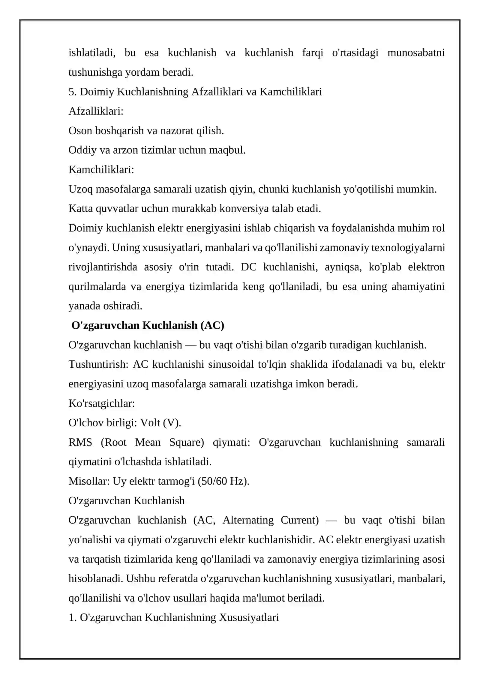 Kuchlanish turlari va ko'rsatgichlari 4