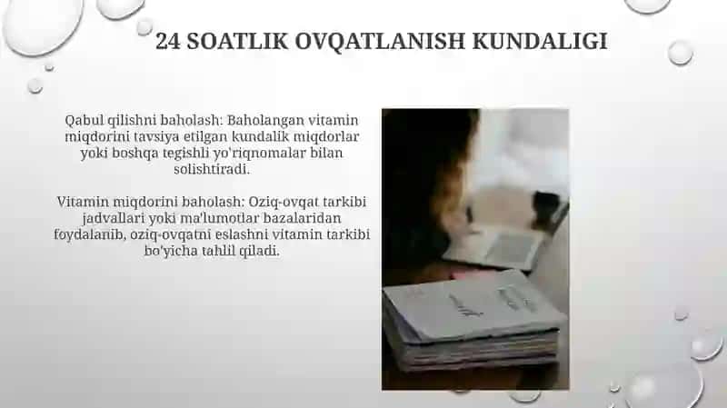 Vitaminlarni baholashning amaliy qo'llanilishi 4