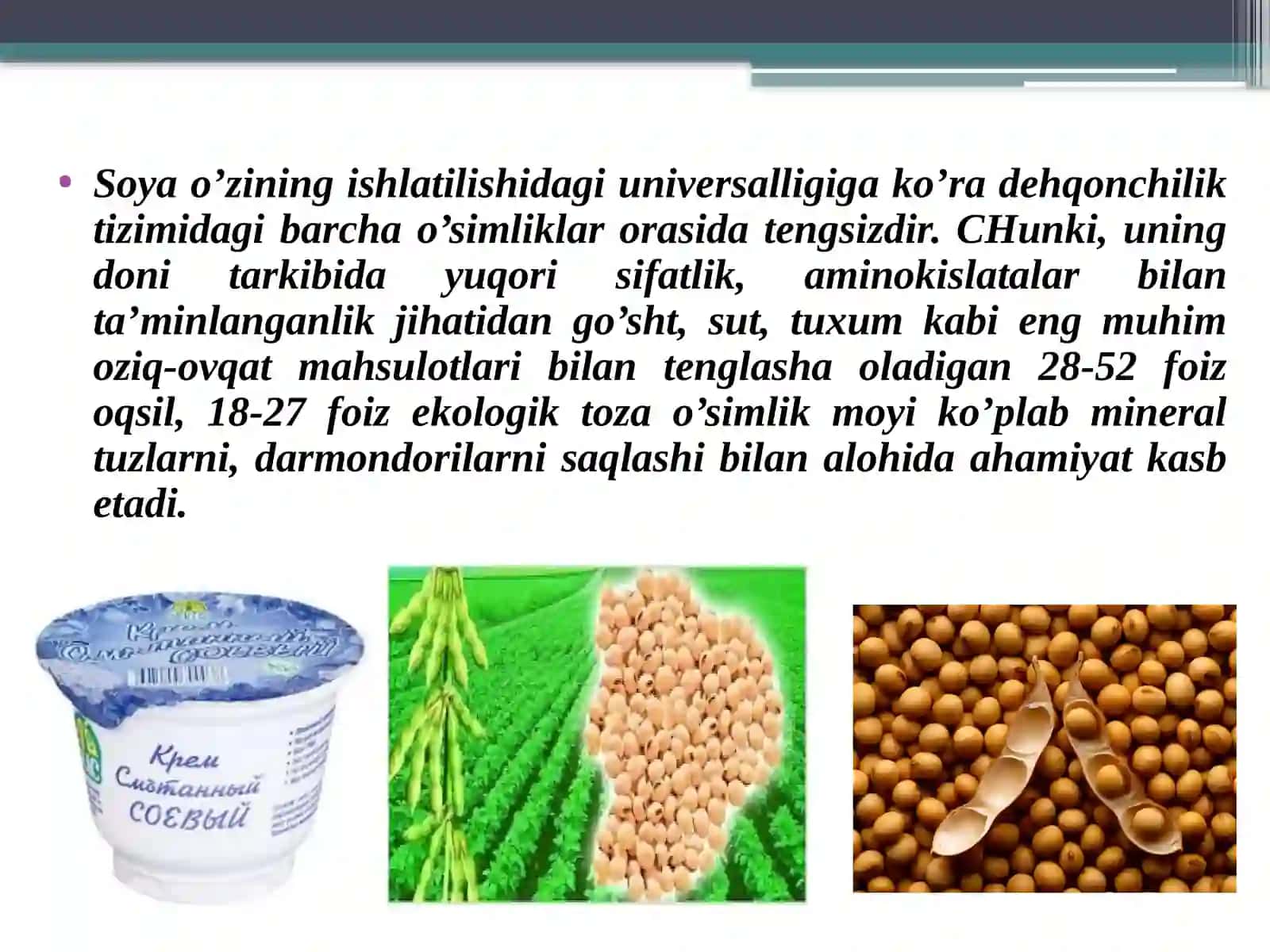 SOYANI ASOSIY VA TAKRORIY YETISHTIRISH TEXNOLOGIYASI 4