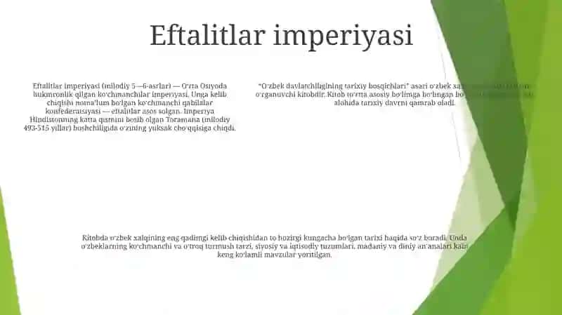 O’Zbek Davlatchiligining Tarixiy Bosqichlari 4