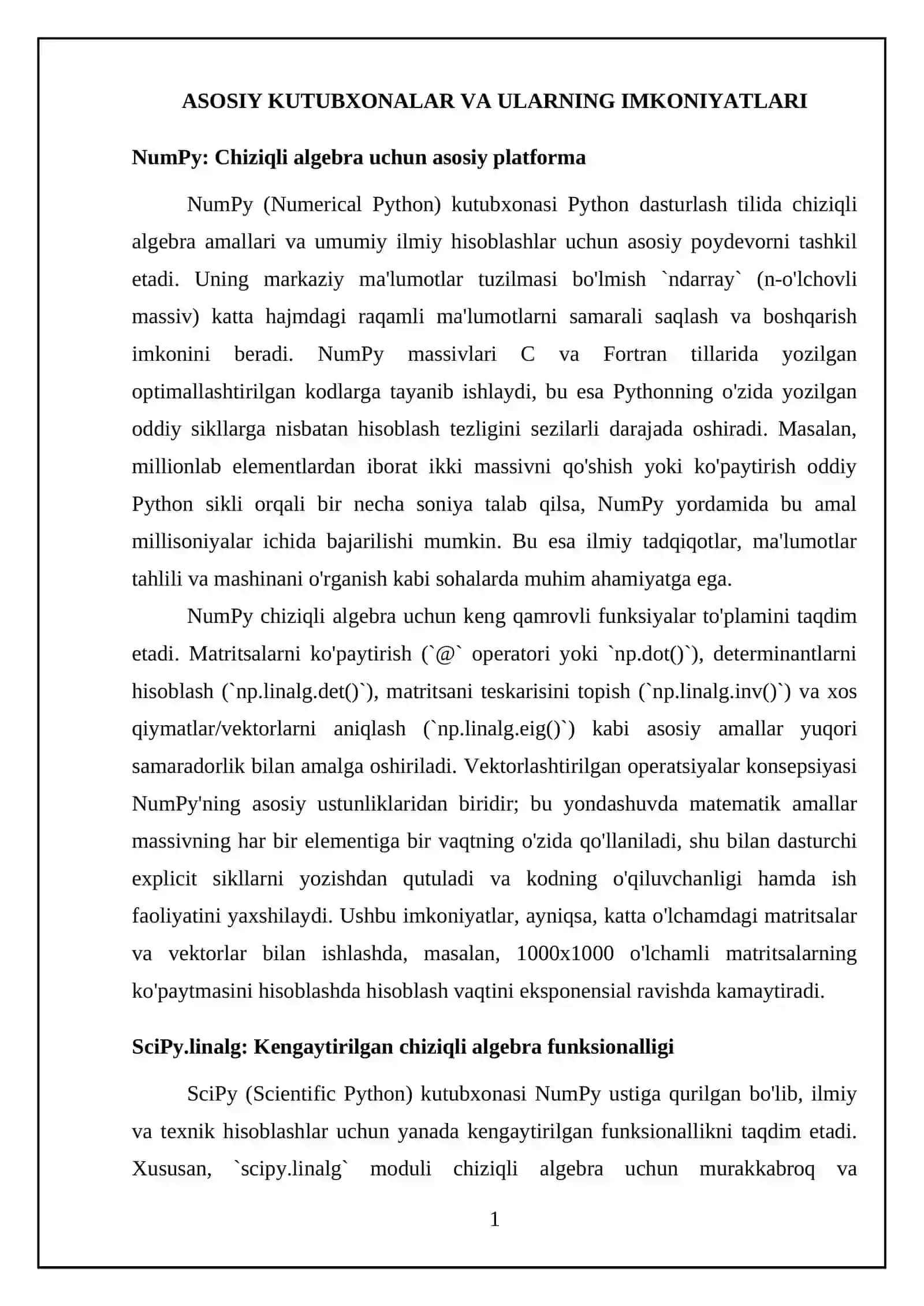 Phytonda LinearAlgebra modullaridan foydalanish 4