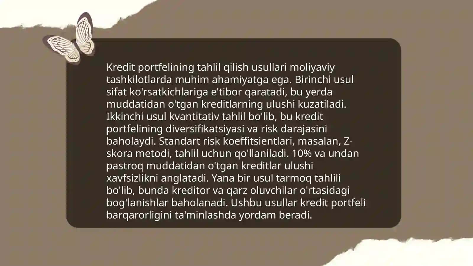 Anor bankining kredit siyosati va kredit portfeli tahlili 4