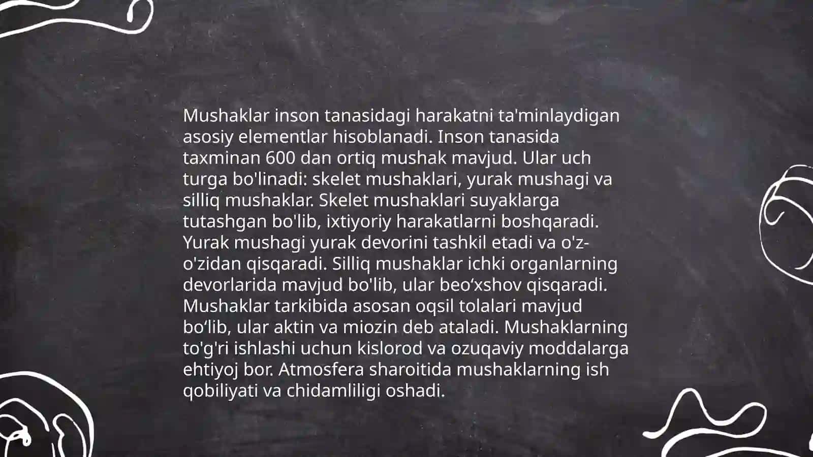 Mushaklarning ishi va biomexanikasi. Lesgaft mushaklar to'g'risida ta'limoti 4