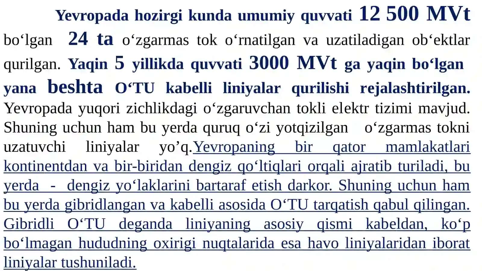 Jahon elekroenergetika tizimida qo‘llanilayotgan o‘zgarmastok ob‘yektalari 4