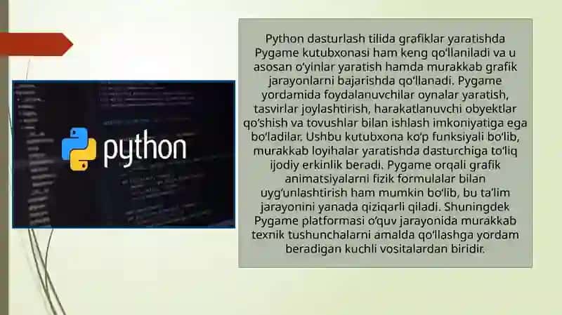 Python dasturlash tilida grafika 4