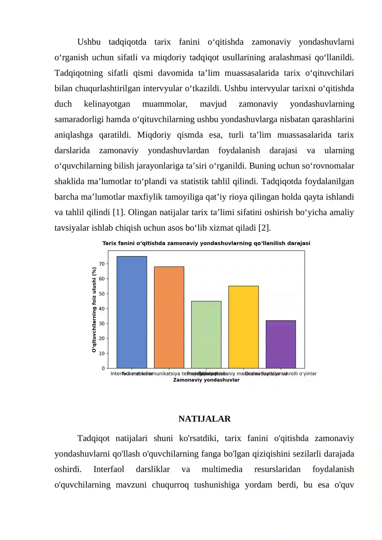 TARIX FANINI OʻQITISHDA ZAMONAVIY YONDASHUVLAR 4