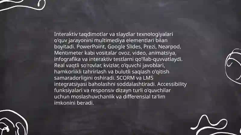 Multimediali dars materiallarini yaratish va integratsiya qilish 4