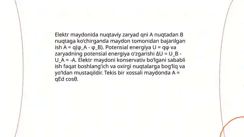 Elektr energiyaning saqlanish va aylanish qonuni 4