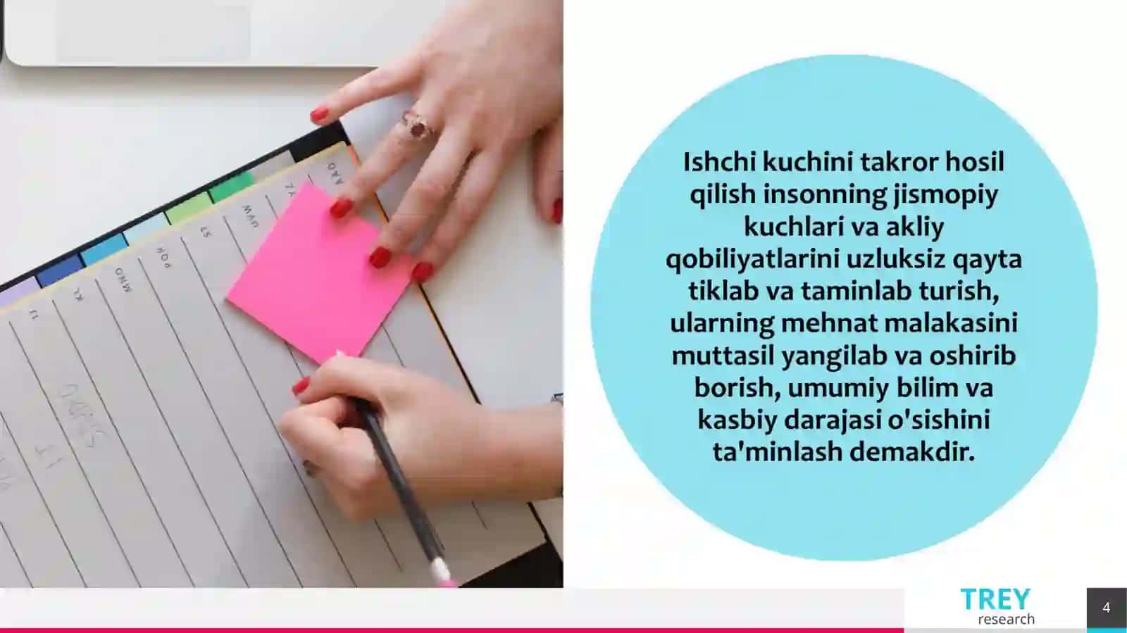 Ishchi kuchini takror xosil qilish va uning xususiyatlari 4