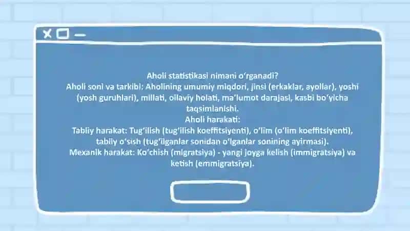Aholi statikasi 4