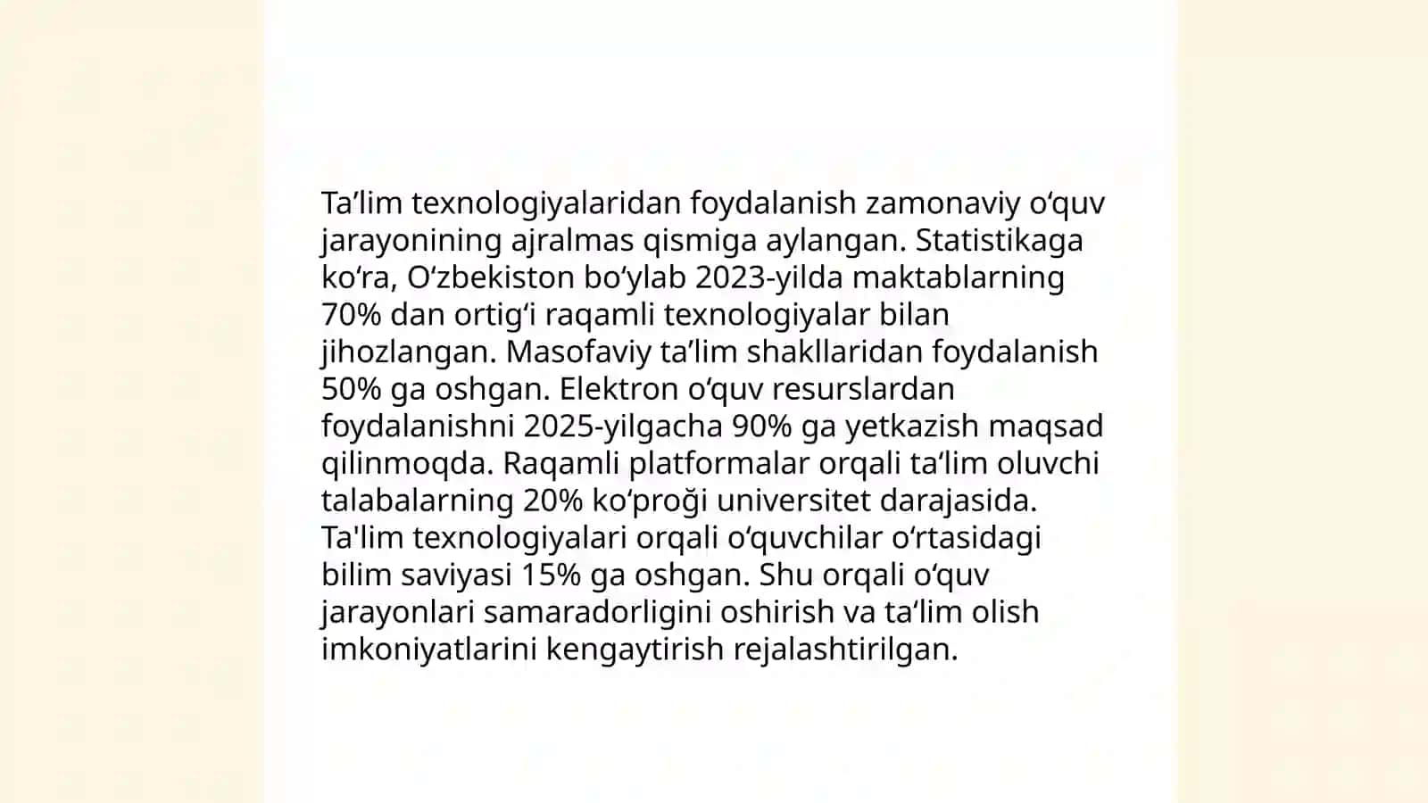 Oʻqituvchilarga tavsiyalar 4