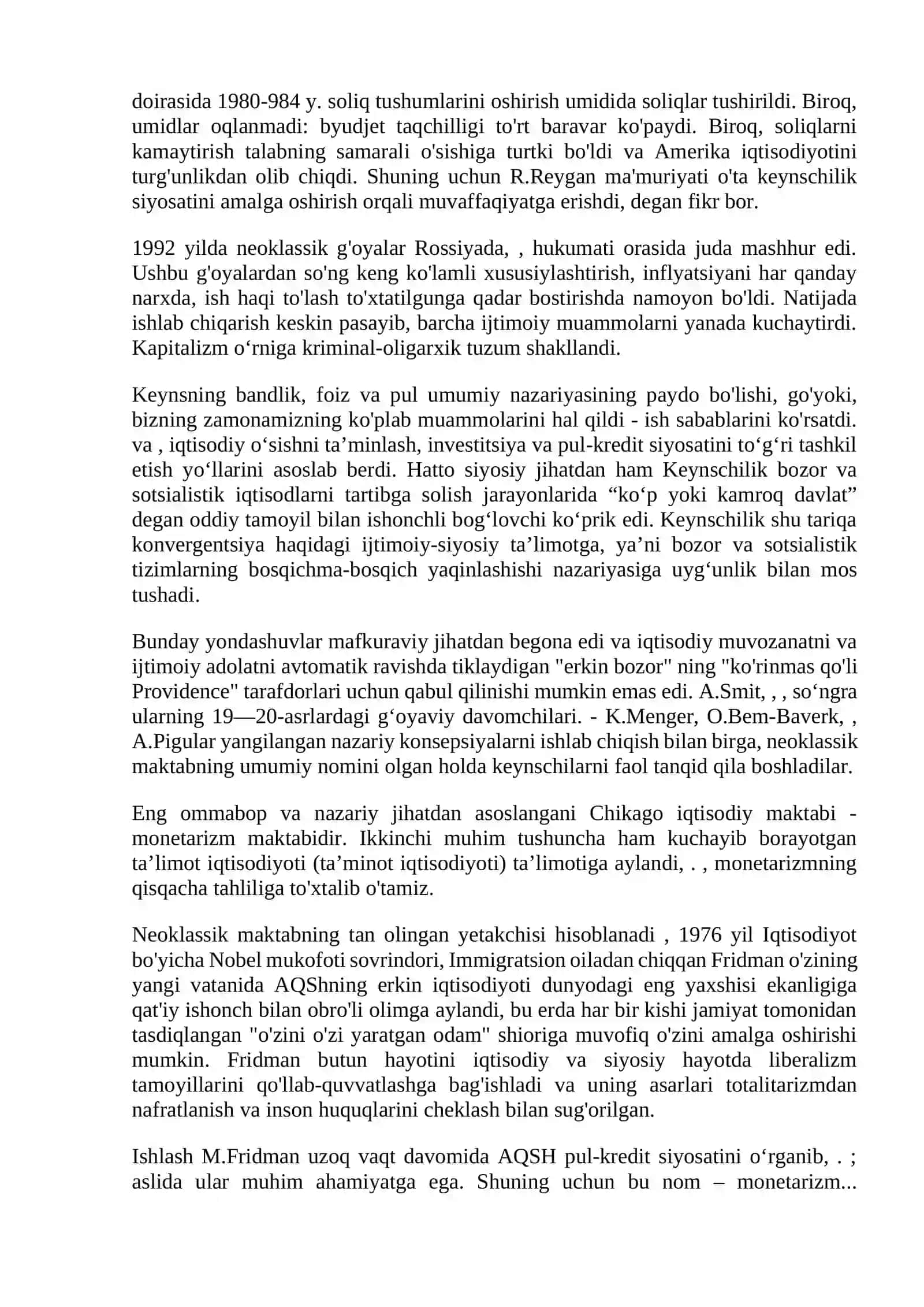 Zamonaviy neoklassik nazariya 4