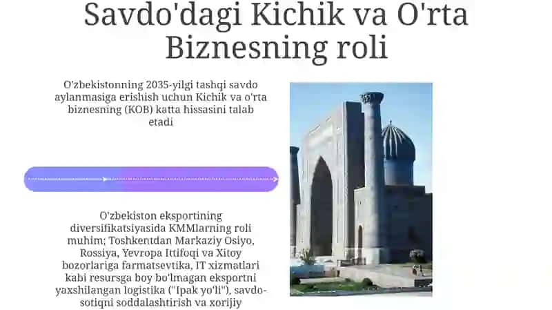 O'zbekistonning "2035-yildagi tashqi savdo aylanmasi" 4