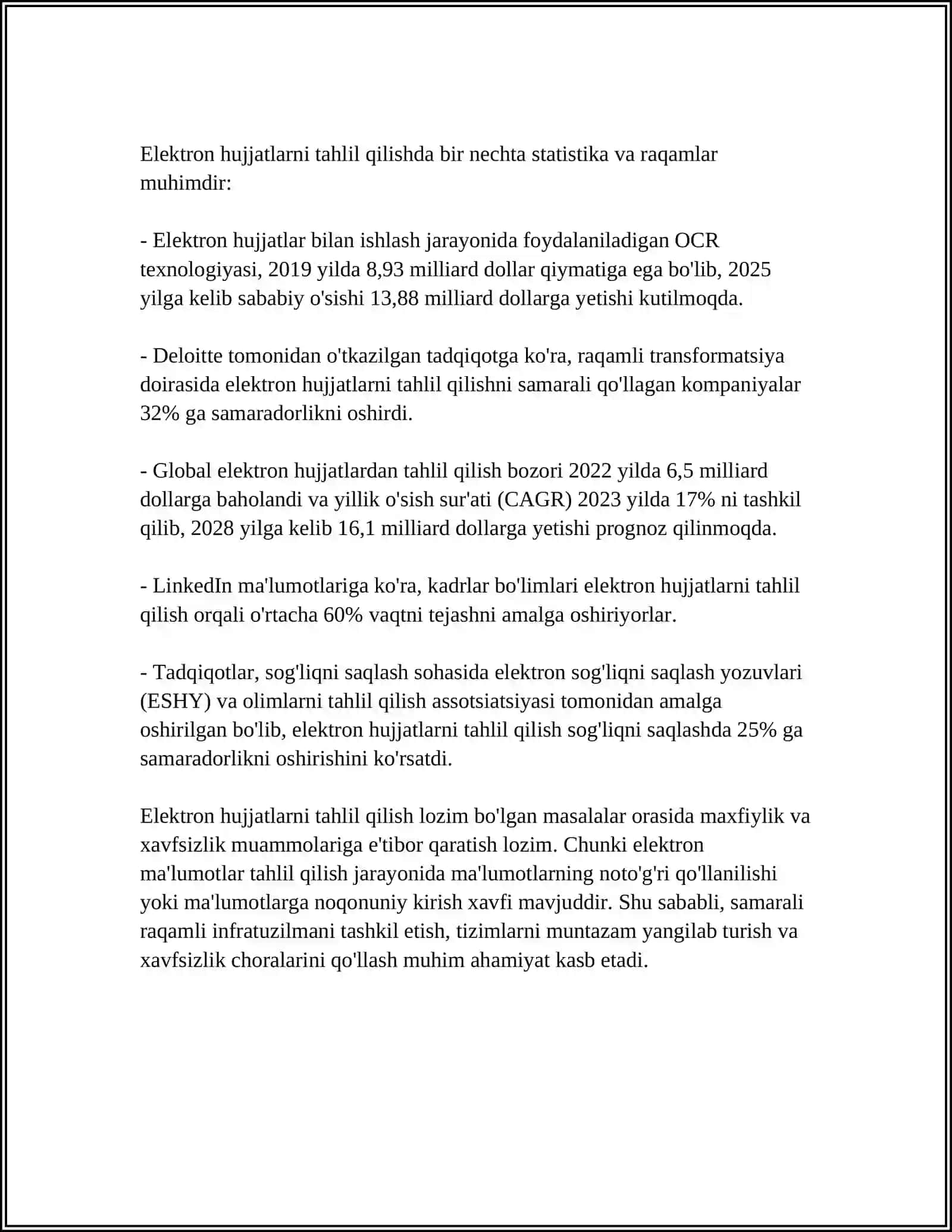 Elektron hujjatlarni tahlil qilish 4