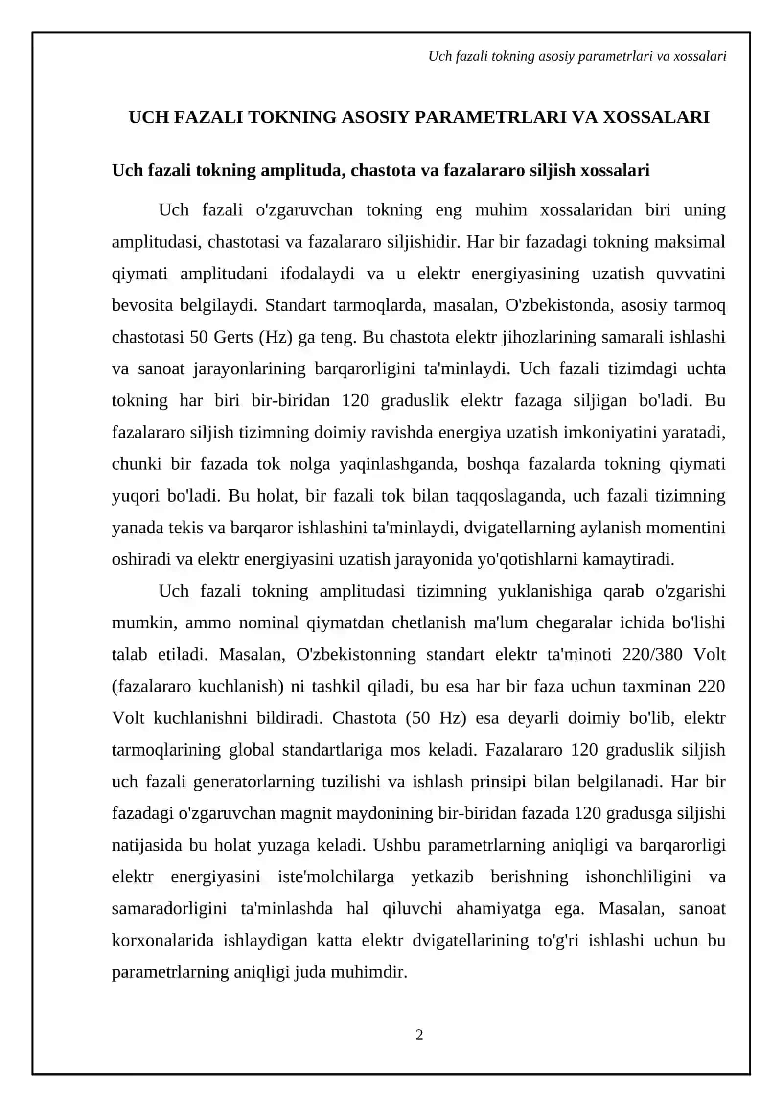 Uch fazali tok xaqida tushuncha 4