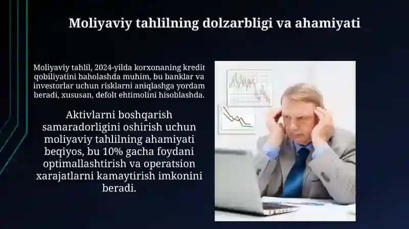 Xo’jalik boshqaruvi sub’ektlarining moliyaviy holati tahlili 4