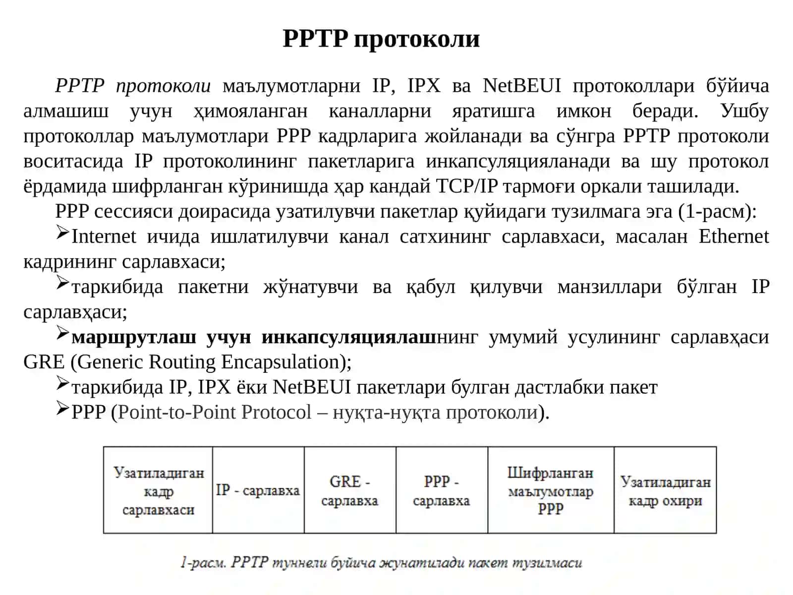 Канал ва сеанс сатхларида ҳимояланган каналларни шакллантириш протоколлари 4