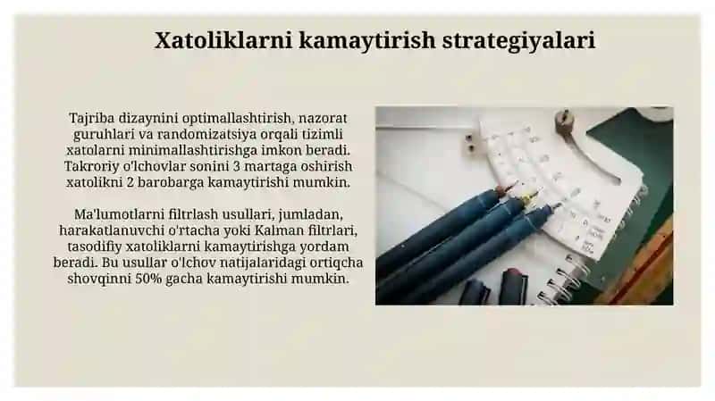 O'lchov asboblari va o'lchash xatoliklari 4