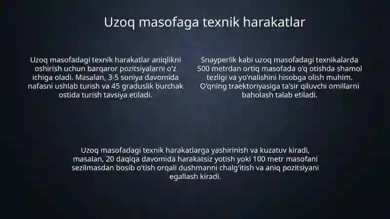 Uzoq va yaqin masofalarda jang olib borish 4