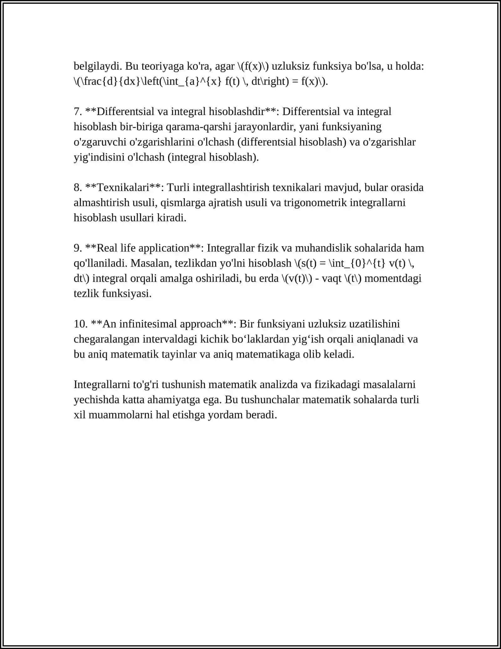 ANIQ INTEGRALNING GEOMETRIK TADBIQI 4