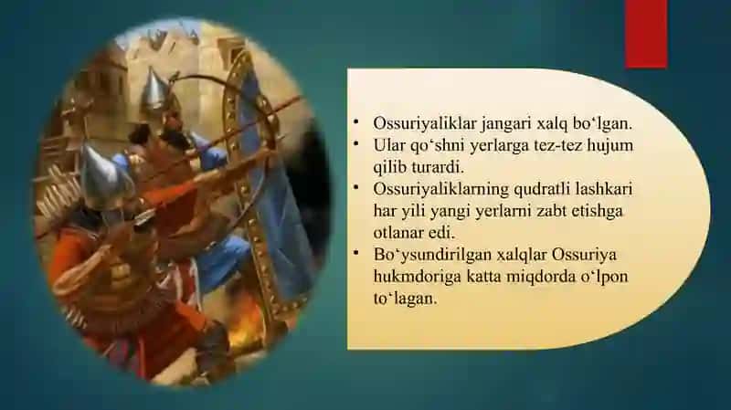6-sinf Tarix fani. 13-mavzu. Taqdimot ishi 4
