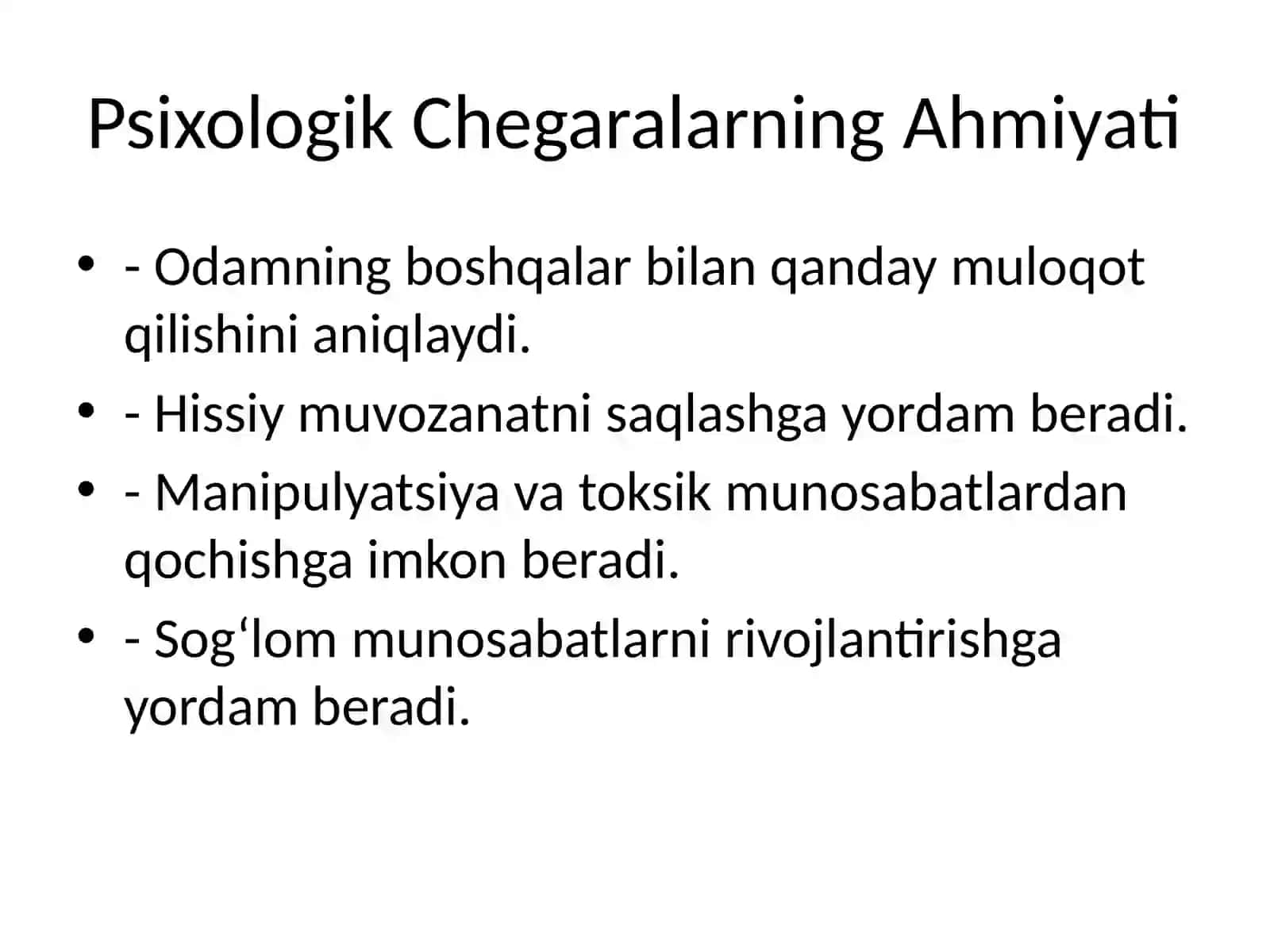 Psixologik Chegaralar 4