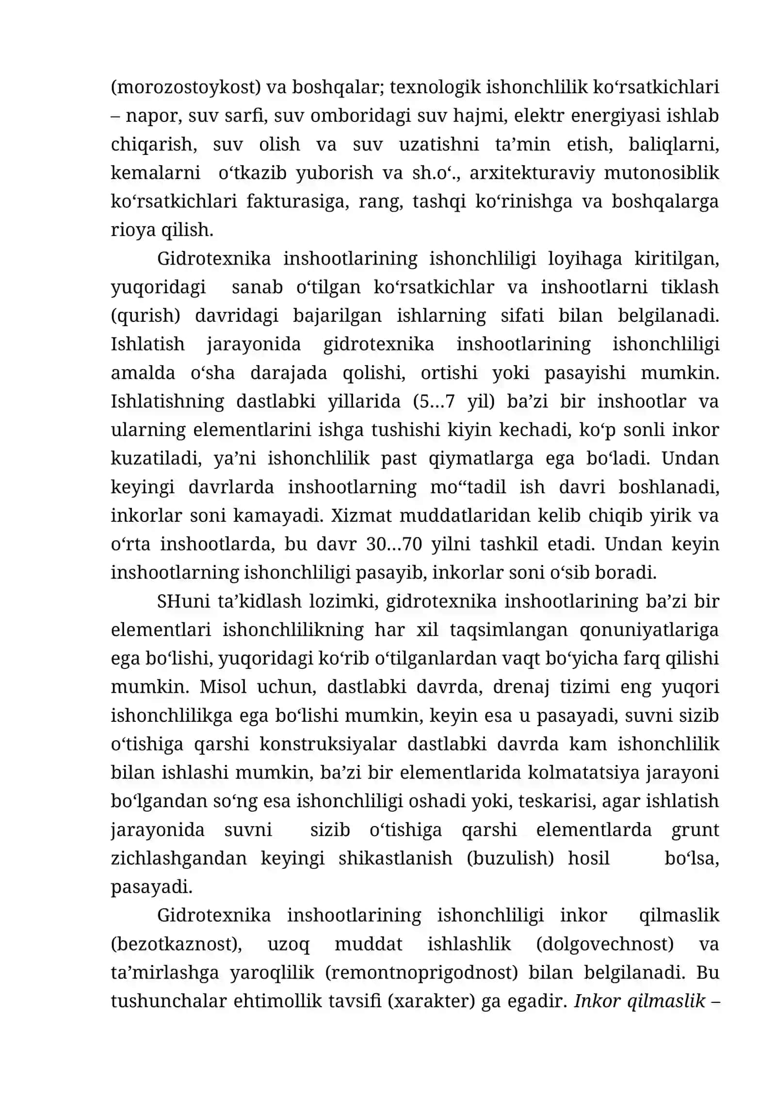 Gidrotexnika inshootlarining ishonchliligi 4