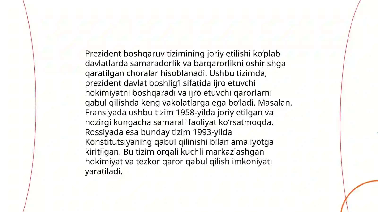 Mustaqillik yillarida davlat boshqaruvi tizimida amalga oshirilgan islohatlar 4