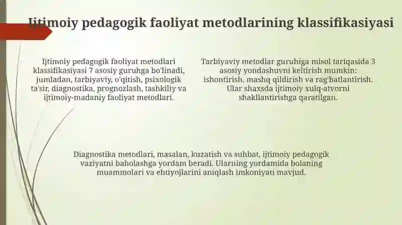 Ijtimoiy pedagogik faoliyat metodlari 4