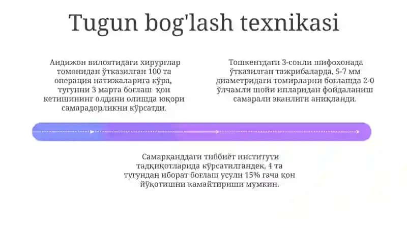 Qon ketishini to'xtatish 4