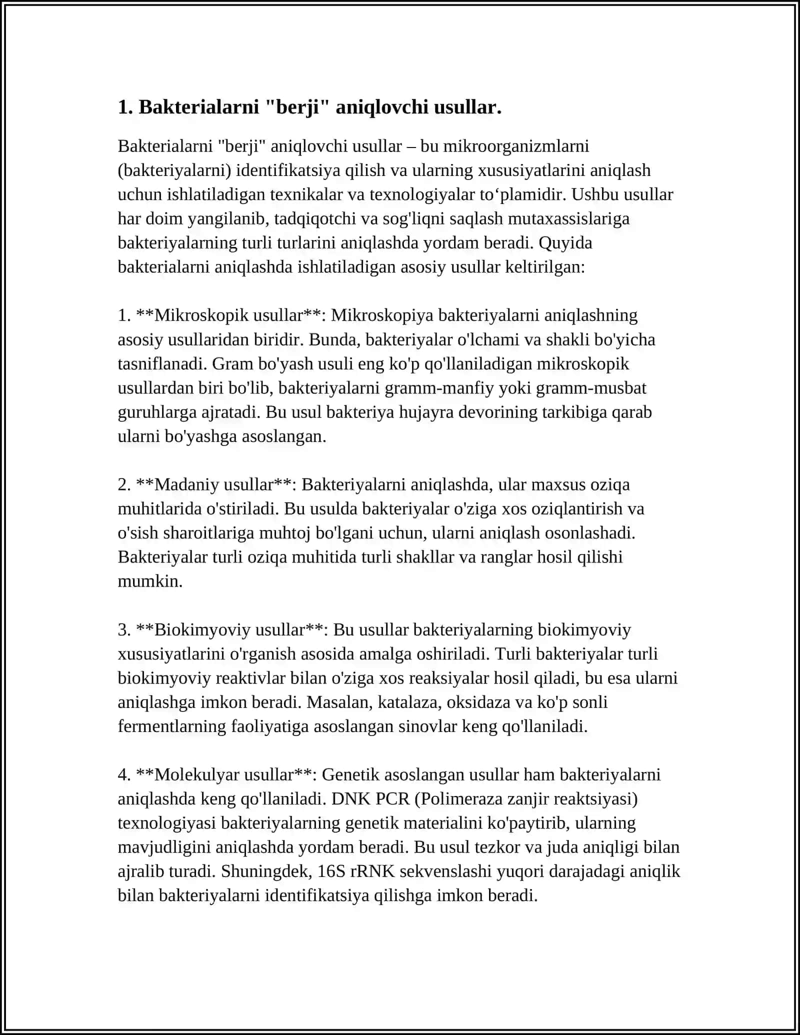 Bakterialarni "berji" aniqlovchi usullar 4