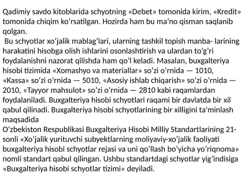 Schyotlar tizimi 4