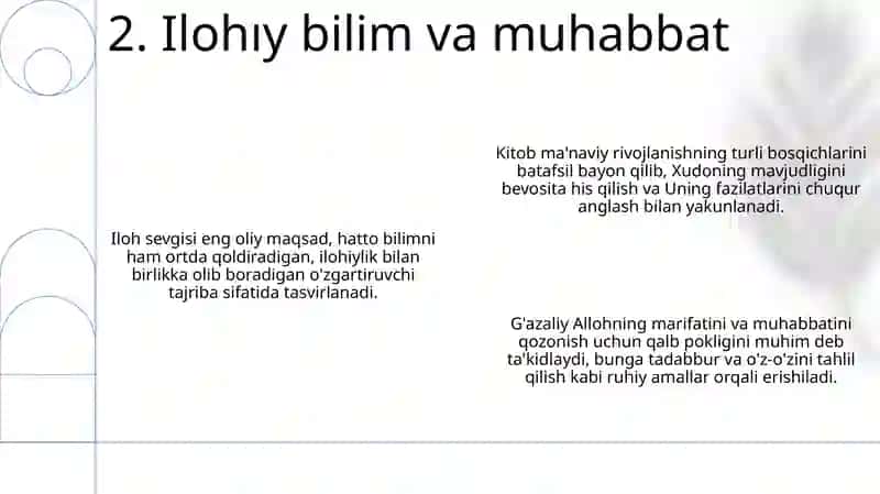 G'azzoliyning "Mukoshafatul qilib" asari 4