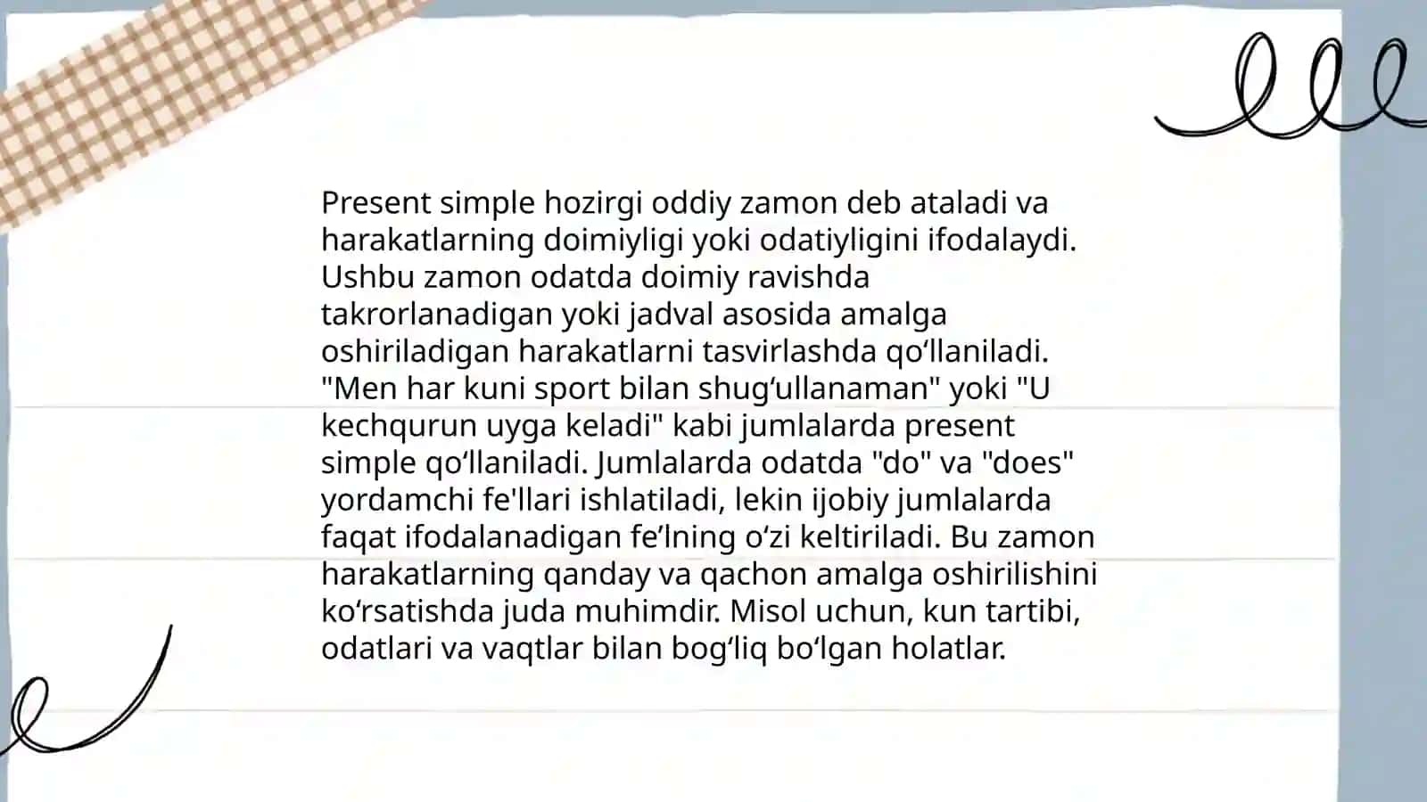 Present simple 4