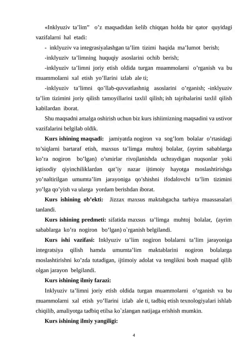 IMKONIYATI CHEKLANGAN BOLALARNI INKLYUZIV TA’LIMNI JORIY ETISHDA MAKTABGACHA TA’LIM MUASSASALARI RAXBARIYATI VA PEDAGOGOLARNING VAZIFASI 4
