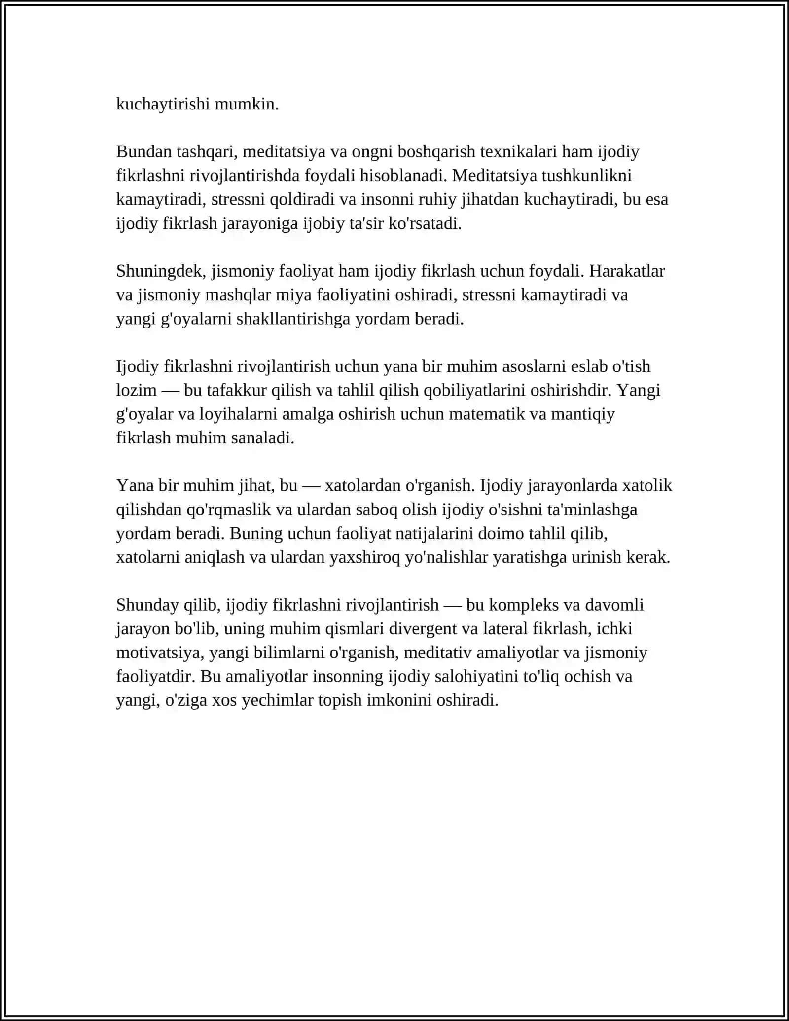 SAHNALASHTIRISH FAOLIYATI JARAYONIDA BALALARDA IJODIY FAOLLIKNI SHAKLLANTIRISH 4