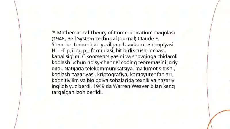 Claude Shannon - Axborot nazariyasining otasi 4