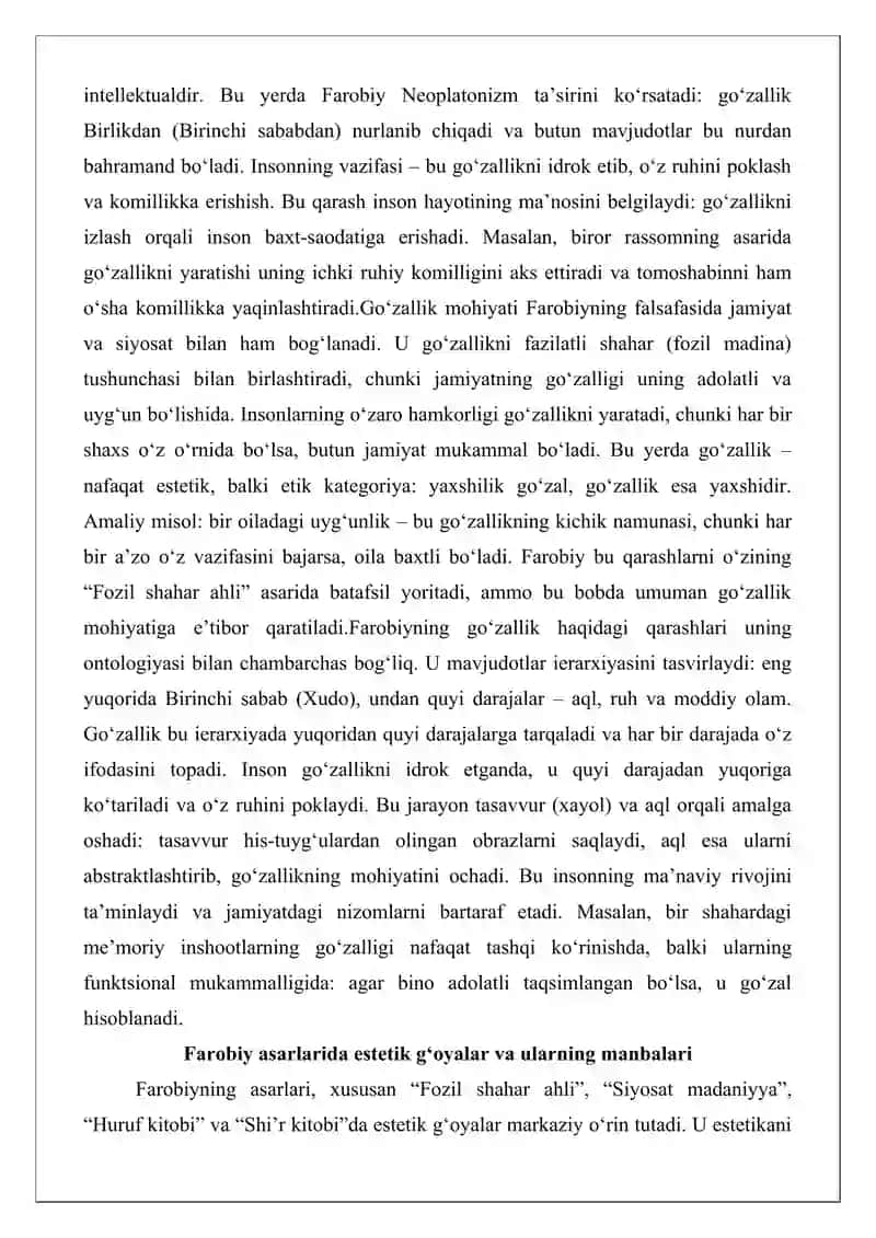 Farobiy talqinida go‘zallik mohiyati 4