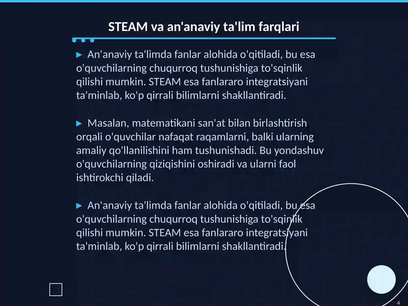 STEAM texnologiyasidan foydalanishning afzalliklari 4
