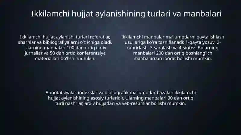 Axborot resursi sifatida ikkilamchi hujjat oqimi 4